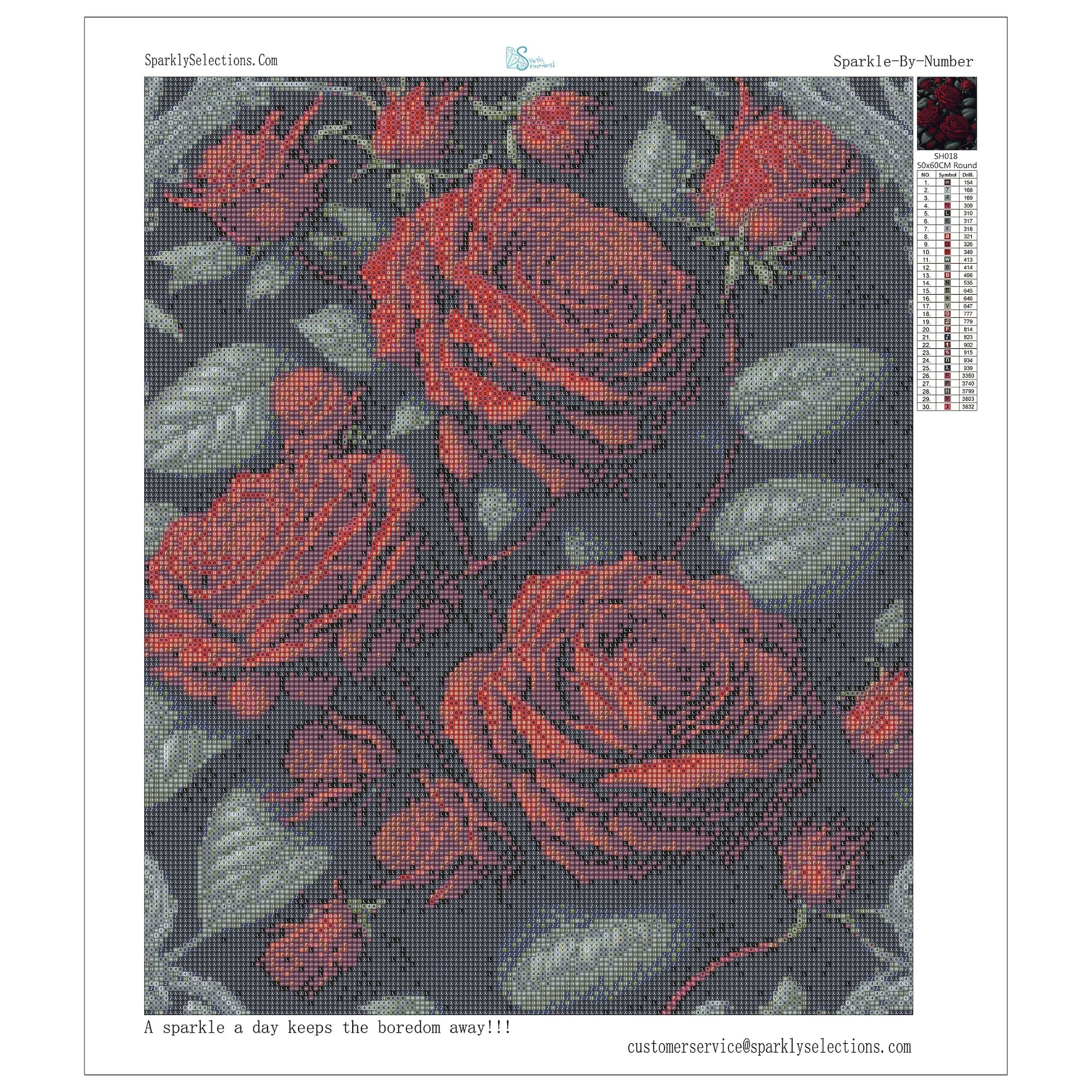 Sparkly Selections Gothic Rose Round Premium Diamond Painting Kit